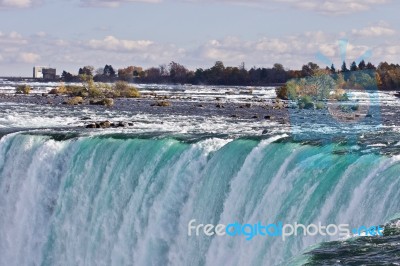 Beautiful Isolated Photo Of Amazing Powerful Niagara Waterfall Stock Photo