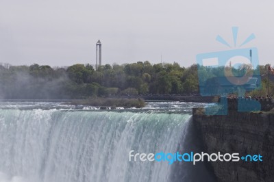 Beautiful Isolated Photo Of The Amazing Niagara Falls Stock Photo