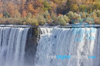 Beautiful Isolated Photo With Amazing Niagara Waterfall Us Side Stock Photo