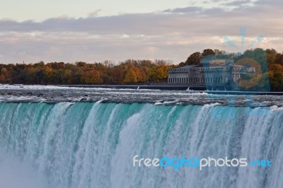 Beautiful Isolated Picture Of Amazing Powerful Niagara Waterfall… Stock Photo