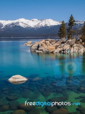 Beautiful Lake Tahoe Stock Photo