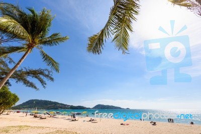 Beautiful Landscape Hat Patong Beach Stock Photo