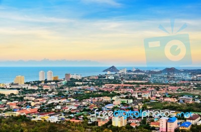 Beautiful Landscaped Of Hua Hin City Stock Photo