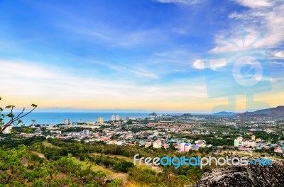 Beautiful Landscaped Of Hua Hin City Stock Photo