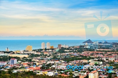 Beautiful Landscaped Of Hua Hin City Stock Photo