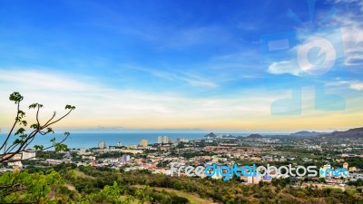 Beautiful Landscaped Of Hua Hin City Stock Photo