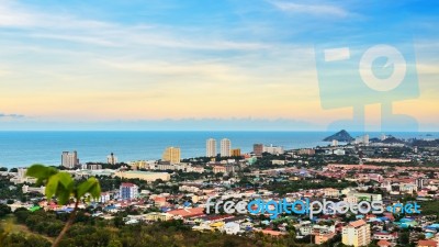 Beautiful Landscaped Of Hua Hin City Stock Photo