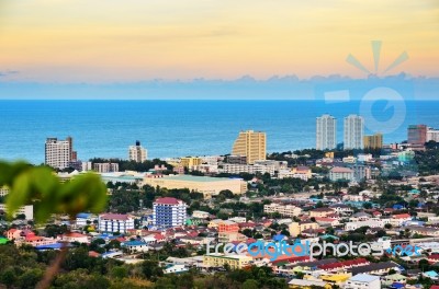 Beautiful Landscaped Of Hua Hin City Stock Photo