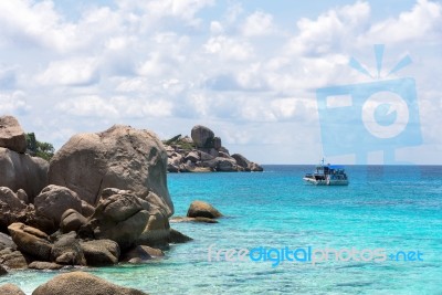 Beautiful Landscapes At Koh Miang In Mu Koh Similan, Thailand Stock Photo