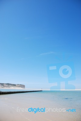 Beautiful Obidos Lagoon In Foz Do Arelho, Portugal Stock Photo