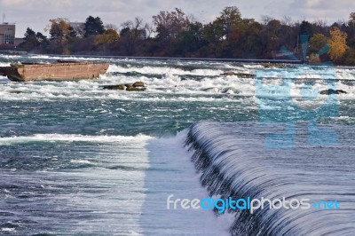 Beautiful Photo Of Amazing Powerful Niagara River Stock Photo