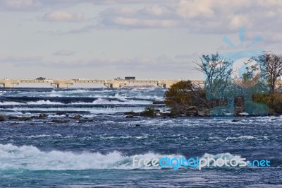 Beautiful Photo Of Amazing Powerful Niagara River Stock Photo