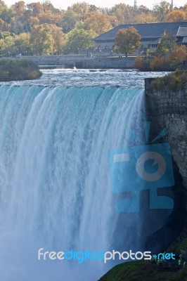 Beautiful Picture With Amazing Niagara Waterfall And Viewpoints Stock Photo