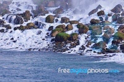 Beautiful Picture With Amazing Niagara Waterfall Us Side Stock Photo