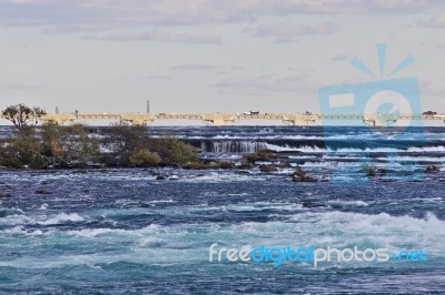 Beautiful Picture With Amazing Powerful Niagara River Stock Photo