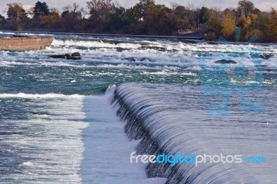 Beautiful Picture With Small Waterfalls Close To The Amazing Niagara Falls Stock Photo