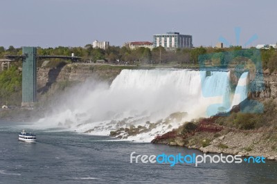 Beautiful Picture With The Amazing Niagara Waterfall Us Side Stock Photo