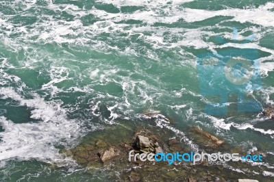 Beautiful Picture With The Water Near Amazing Niagara Falls Stock Photo