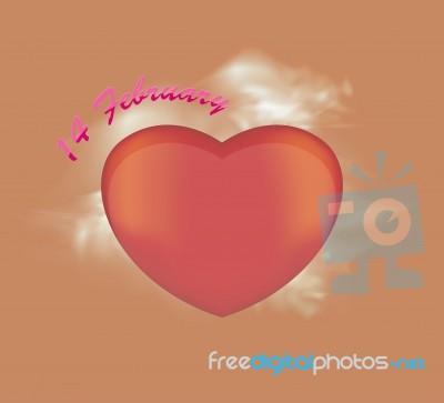 Beautiful Red Heart Shaped Scene Stock Image