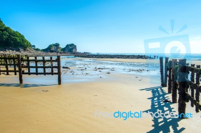 Beautiful Seascape And Blue Sky Stock Photo