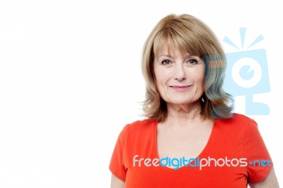 Beautiful Senior Woman Posing Stock Photo