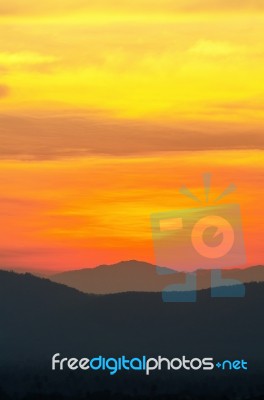 Beautiful Sky After Sunset Stock Photo