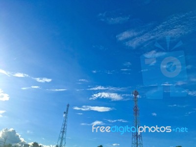 Beautiful Sky And Blue Sky Stock Photo