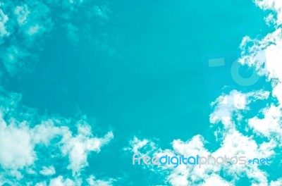 Beautiful Sky And Blue Sky With Summer Season Stock Photo