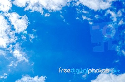 Beautiful Sky And Blue Sky With Summer Season Stock Photo