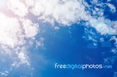 Beautiful Sky And Blue Sky With Summer Season Stock Photo