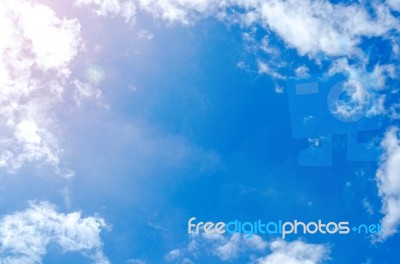 Beautiful Sky And Blue Sky With Summer Season Stock Photo