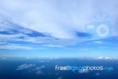 Beautiful Sky And Coud Over The Ocean Stock Photo