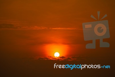 Beautiful Sky At Sunrise Stock Photo