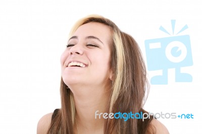 Beautiful Smiling Young Woman Stock Photo