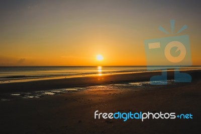 Beautiful Sunset Above The Sea Stock Photo