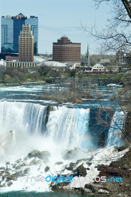 Beautiful View Of The American Part Of The Niagara Falls Stock Photo