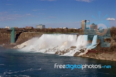 Beautiful View Of The Niagara Falls Stock Photo