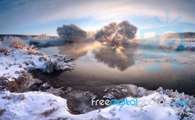 Beautiful Winter Landscape Stock Photo