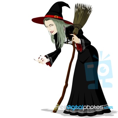 Beautiful Witch Stock Image