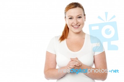 Beautiful Young Girl Posing Casually Stock Photo