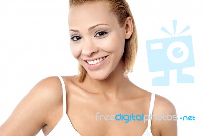 Beautiful Young Smiling Woman Stock Photo