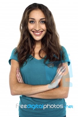 Beautiful Young Woman In Her Early 30s Stock Photo