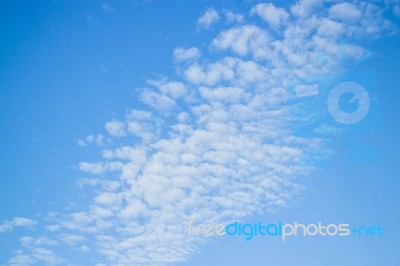 Beauty Blue Sky With Cloud Stock Photo