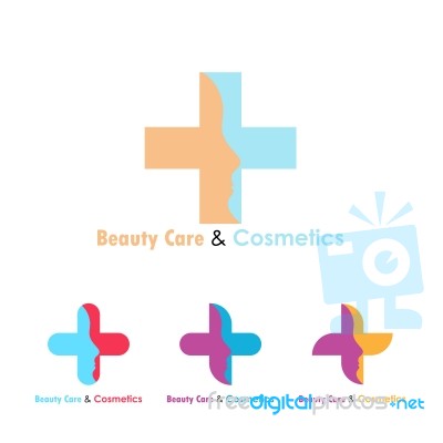 Beauty Care Logo Design Template Stock Image