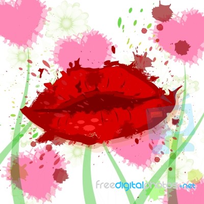 Beauty Hearts Represents Make Up And Female Stock Image