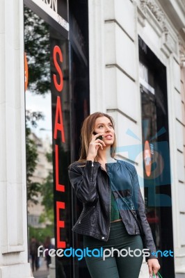 Beauty Teenager Taking A Selfie Stock Photo