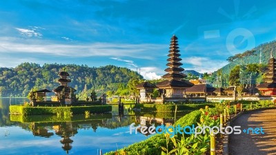 Beauty Temple Hindu In Bali Indonesia Stock Photo