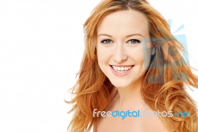 Beauty Woman With Shiny Golden Hair Stock Photo