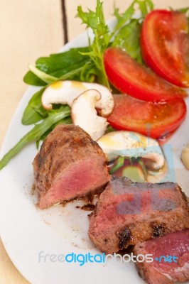 Beef Filet Mignon Grilled With Vegetables Stock Photo