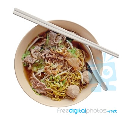 Beef Noodle Stock Photo